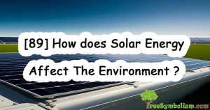 [89] How does Solar Energy Affect The Environment ?